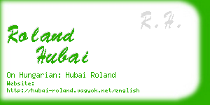 roland hubai business card